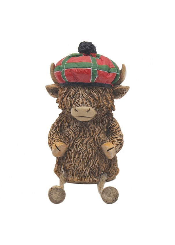 The Highland Cow With Tartan Hat