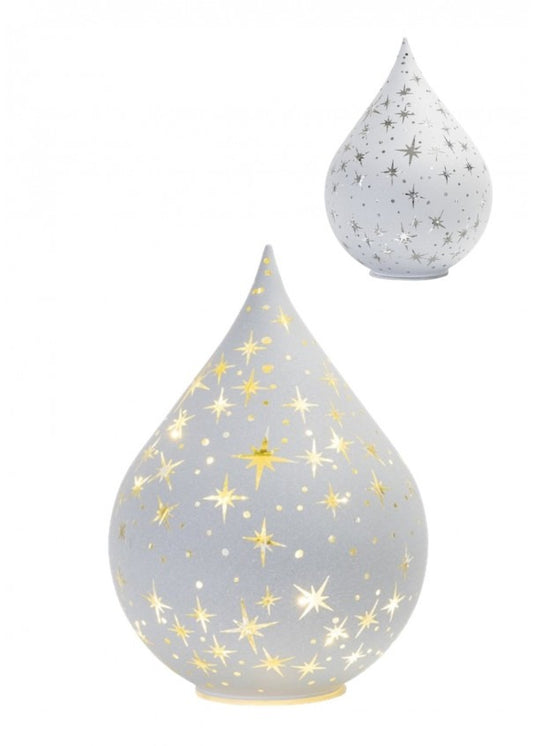 Battery Operated LED Glass Sphere With Stars Design