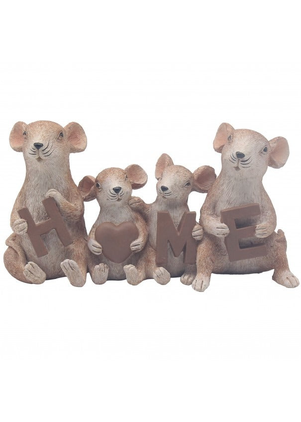 The beautiful Mice "Home" Family statue