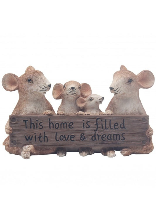 The,This Home Is Filled With Love Mice Family